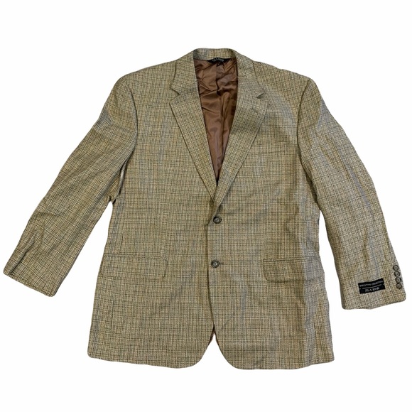 Vintage Jos. A. Bank Olive Silk & Wool Blazer